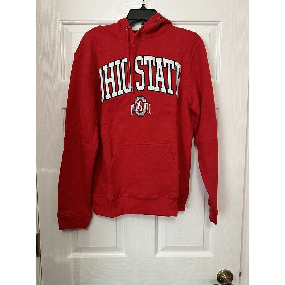 OHIO State Buckeyes NCAA Basic Fleece Hoodie Red Mens Size Small BRAND NEW